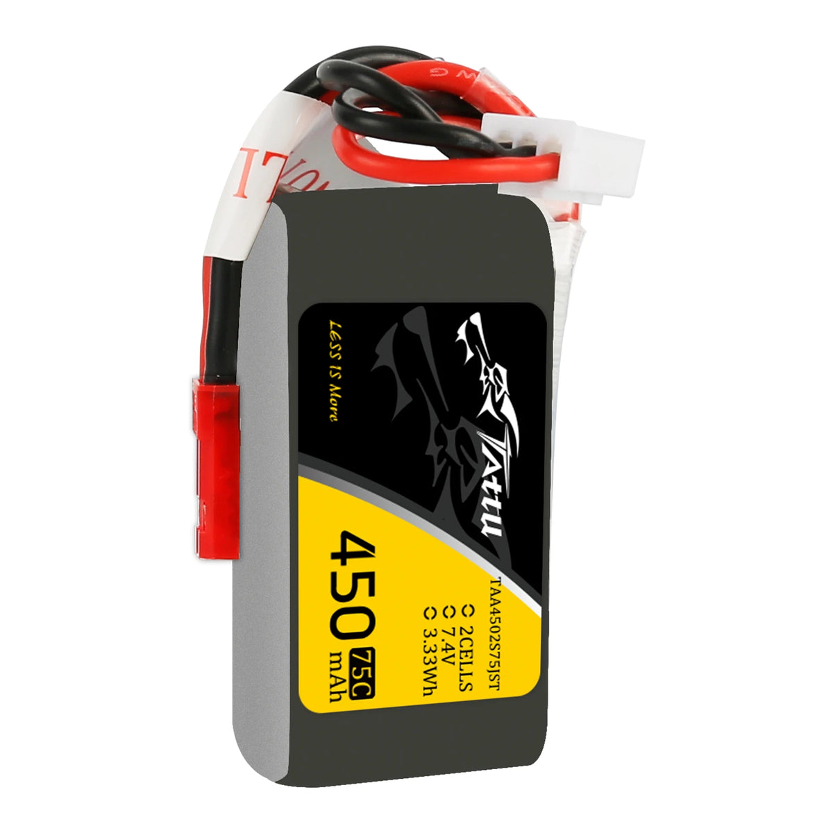 Tattu 450mAh 2S 75C 7.4V Lipo Battery | JST-SYP Plug | FPV Classic