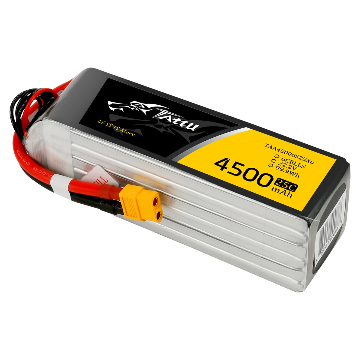 Tattu 4500mAh 6S 25C 22.2V Lipo Battery | XT60 Plug | UAV Classic