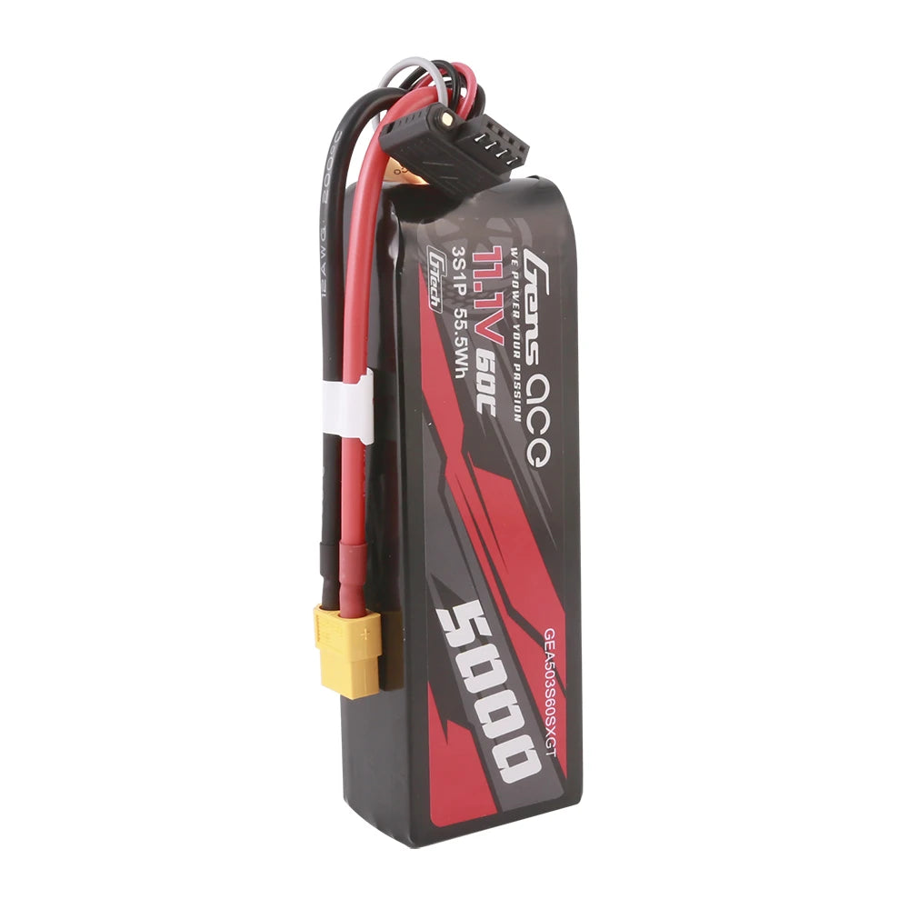 Gens ace 5000mAh 3S 60C 11.1V Lipo Battery | XT60 Plug | Car Classic