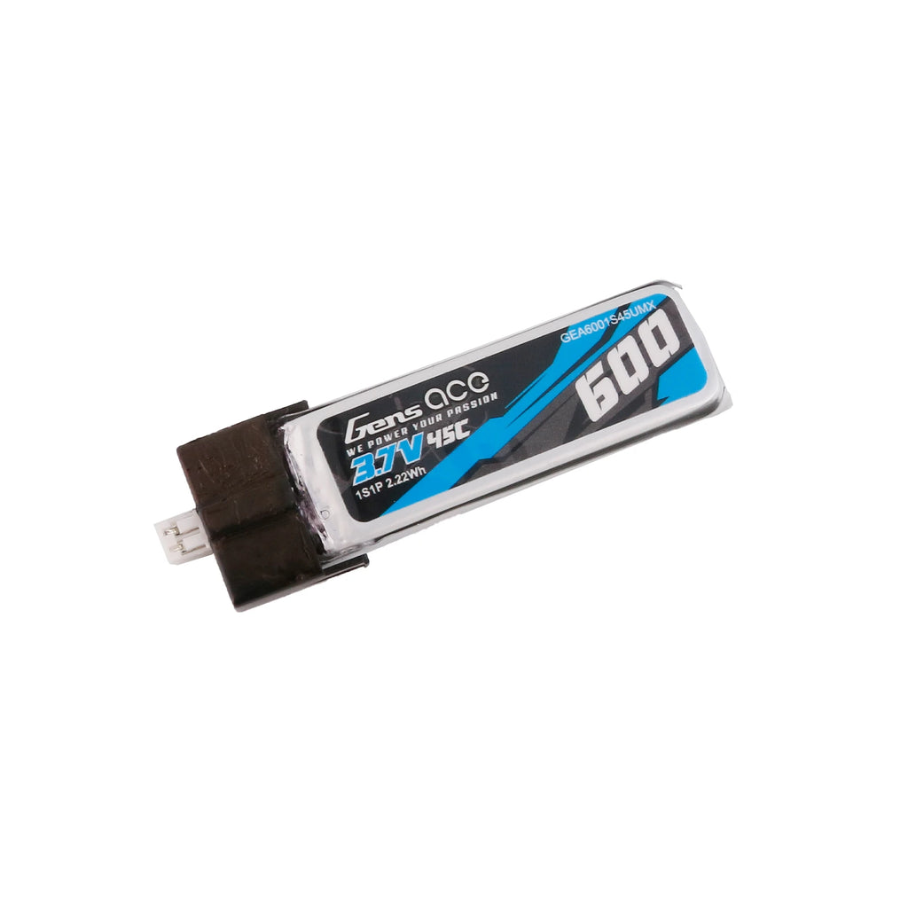 Gens ace 600mAh 1S 45C 3.7V Lipo Battery | JST-PHR Plug | Air Classic