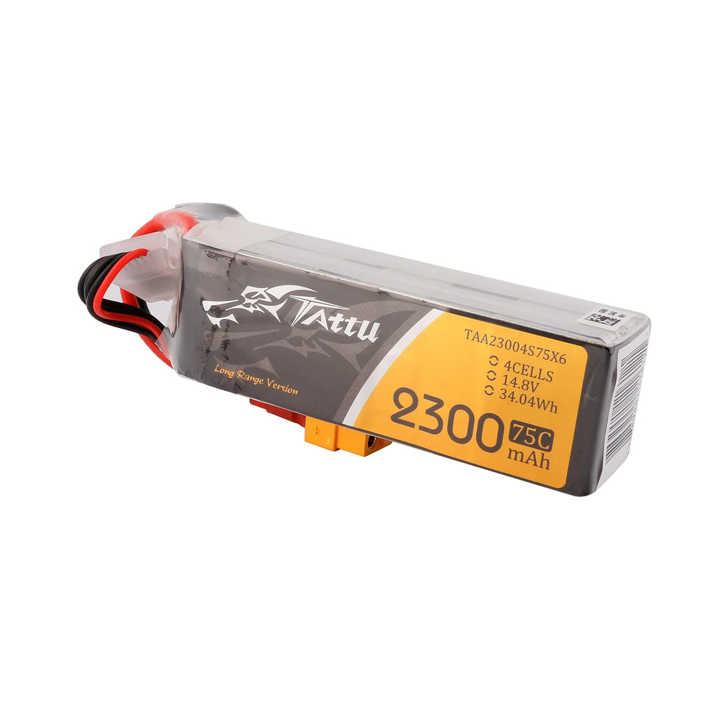 Tattu 2300mAh 4S 75C 14.8V Lipo Battery | XT60 Plug | UAV Classic