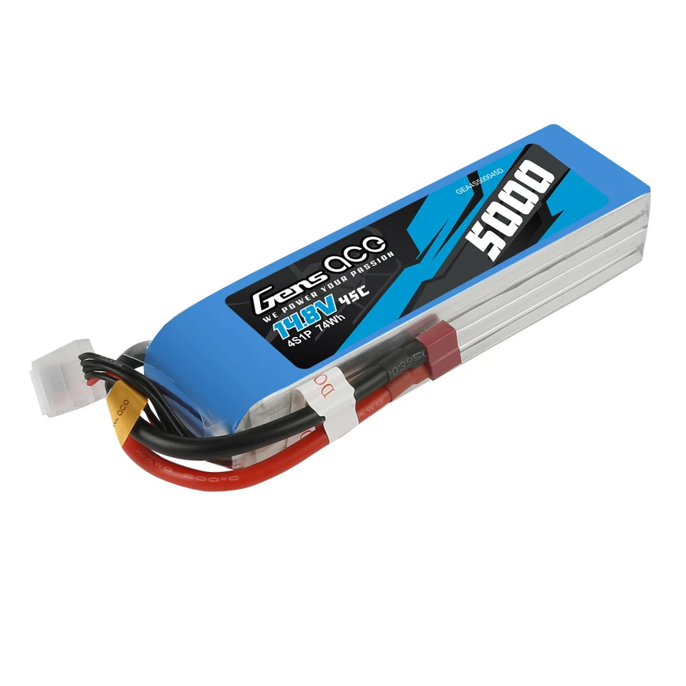 Gens ace 5000mAh 4S 45C 14.8V Lipo Battery | Deans Plug | Air Classic (Non-G-Tech)