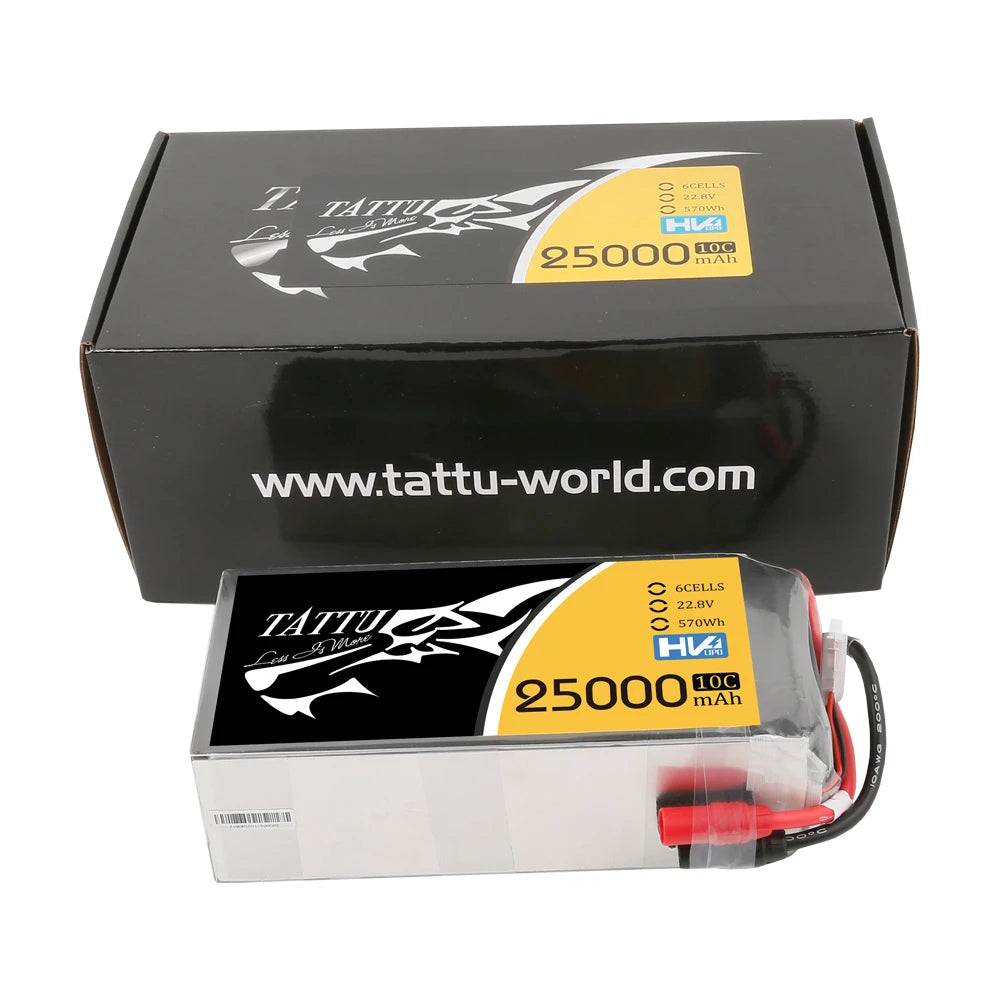 Tattu 25000mAh 6S 10C 22.8V(HV) Lipo Battery | AS150 Plug | UAV Classic