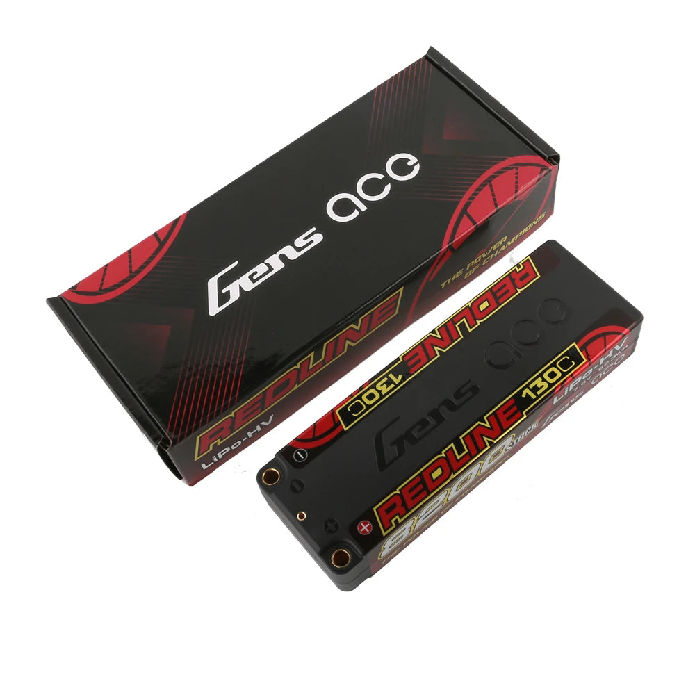 Gens ace 8200mAh 2S 130C 7.6V(HV) Lipo Battery | 5.0mm bullet | Redline 1.0