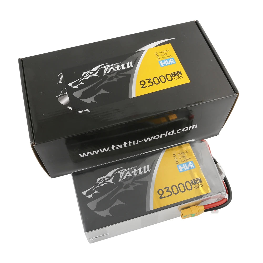 Tattu 23000mAh 6S 25C 22.8V(HV) Lipo Battery | XT90-S Plug | UAV Classic