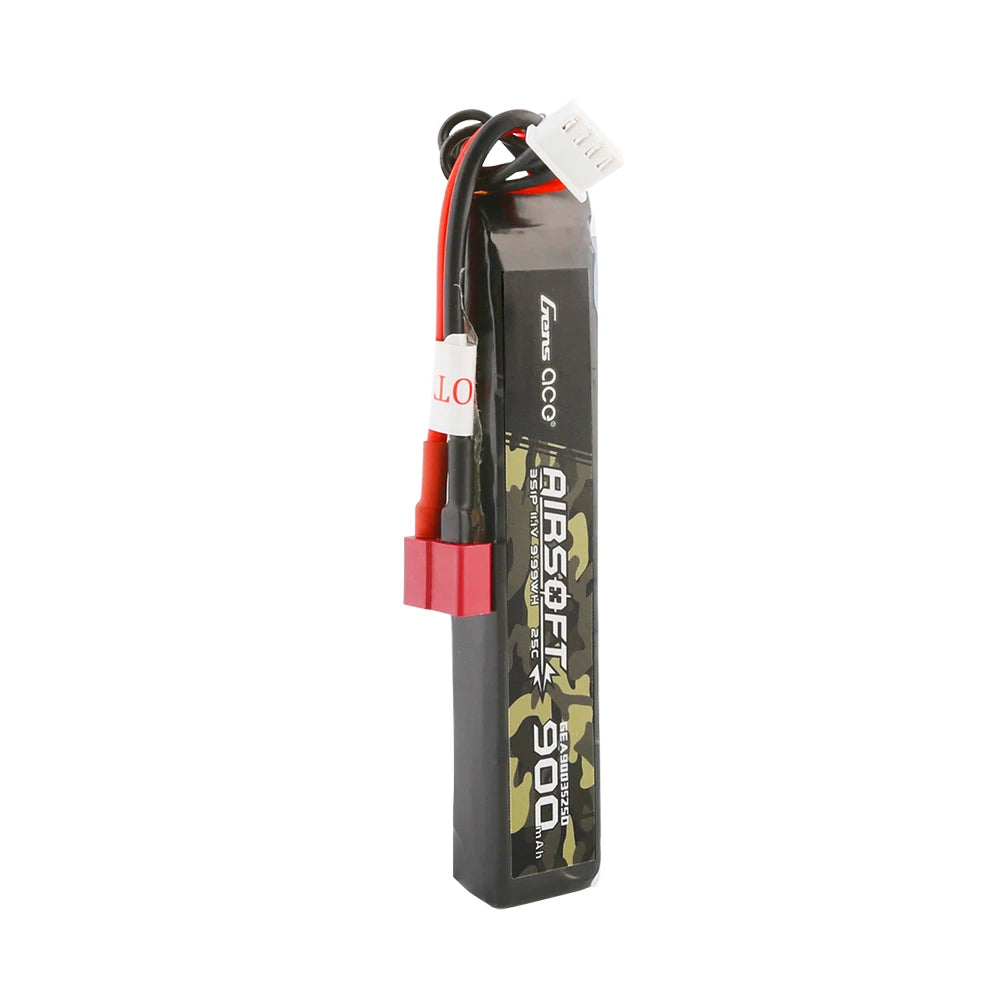 Gens ace 900mAh 3S 25C 11.1V Lipo Battery | Deans Plug | Airsoft