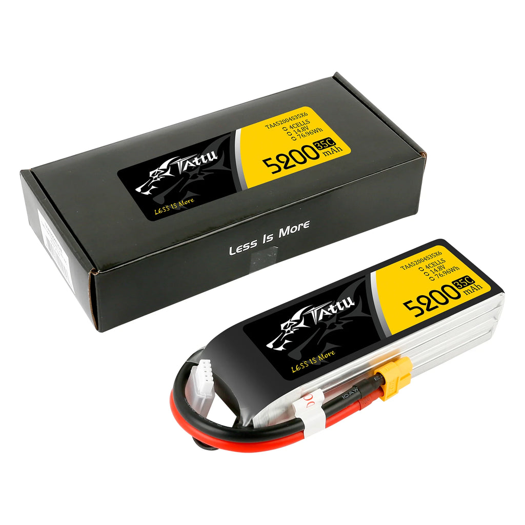 Tattu 5200mAh 4S 35C 14.8V Lipo Battery | XT60 Plug | UAV Classic