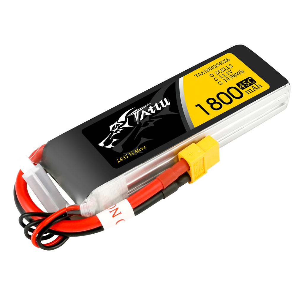 Tattu 1800mAh 3S 45C 11.1V Lipo Battery | XT60 Plug | FPV Classic