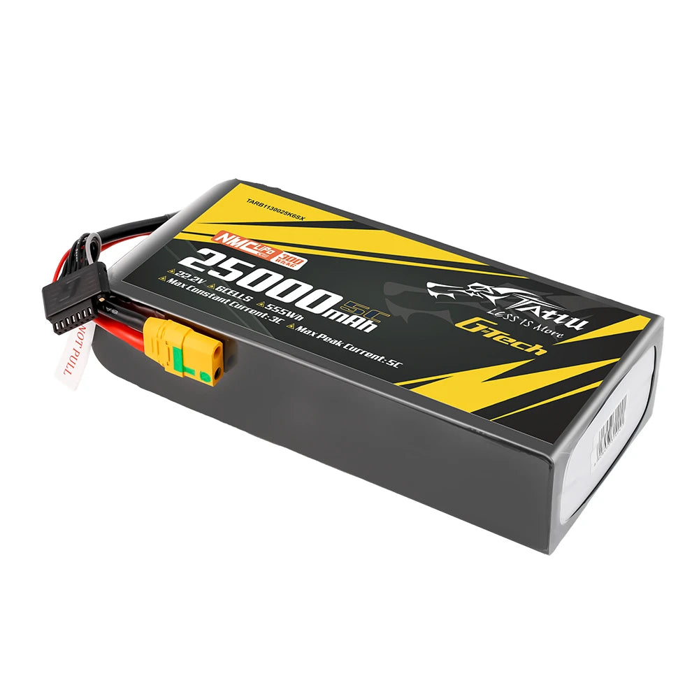 Tattu 25000mAh 6S 10C 22.2V Lipo Battery | XT90S-F Plug | Semi-solid