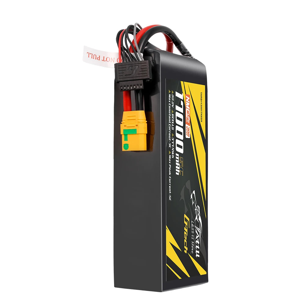 Tattu 17000mAh 6S 10C 22.2V Lipo Battery | XT90S-F Plug | Semi-solid