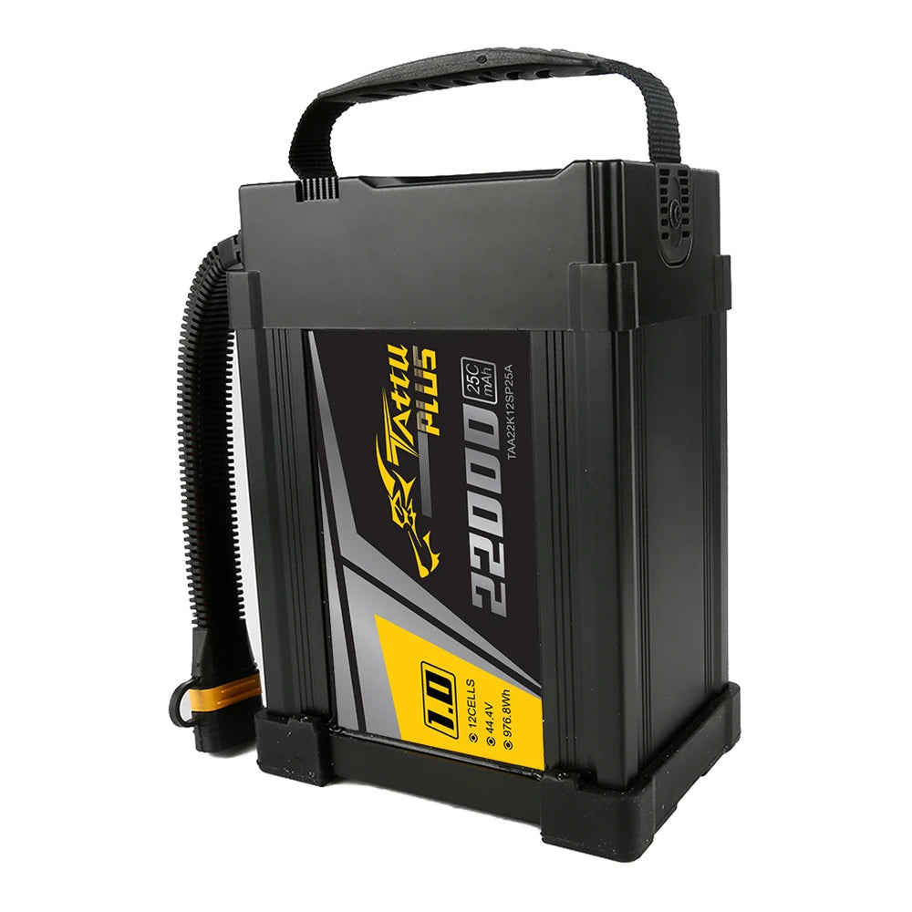 Tattu 22000mAh 12S 25C 44.4V Smart Lipo Battery | AS150 Plug | Tattu Plus