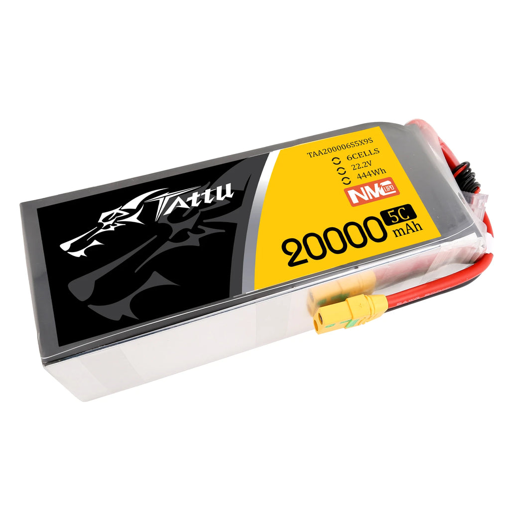 Tattu 20000mAh 6S 5C 22.2V Lipo Battery | XT90-S Plug | Semi-solid