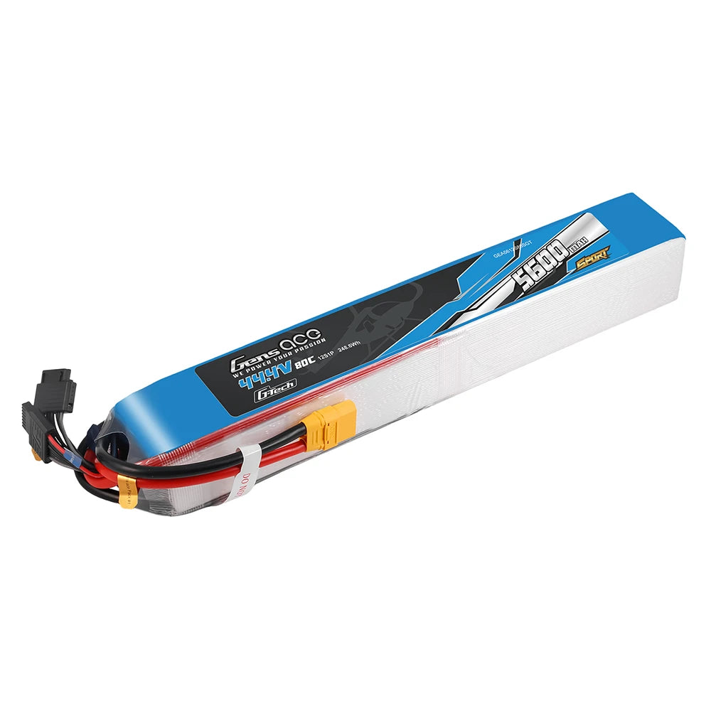 Gens ace 3500mAh 12S 80C 44.4V Lipo Battery | XT90 Plug | Sport