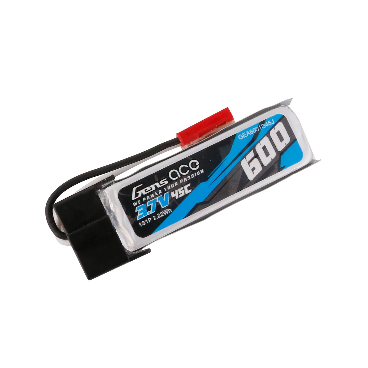 Gens ace 600mAh 1S 45C 3.7V Lipo Battery | JST-SYP Plug | Air Classic