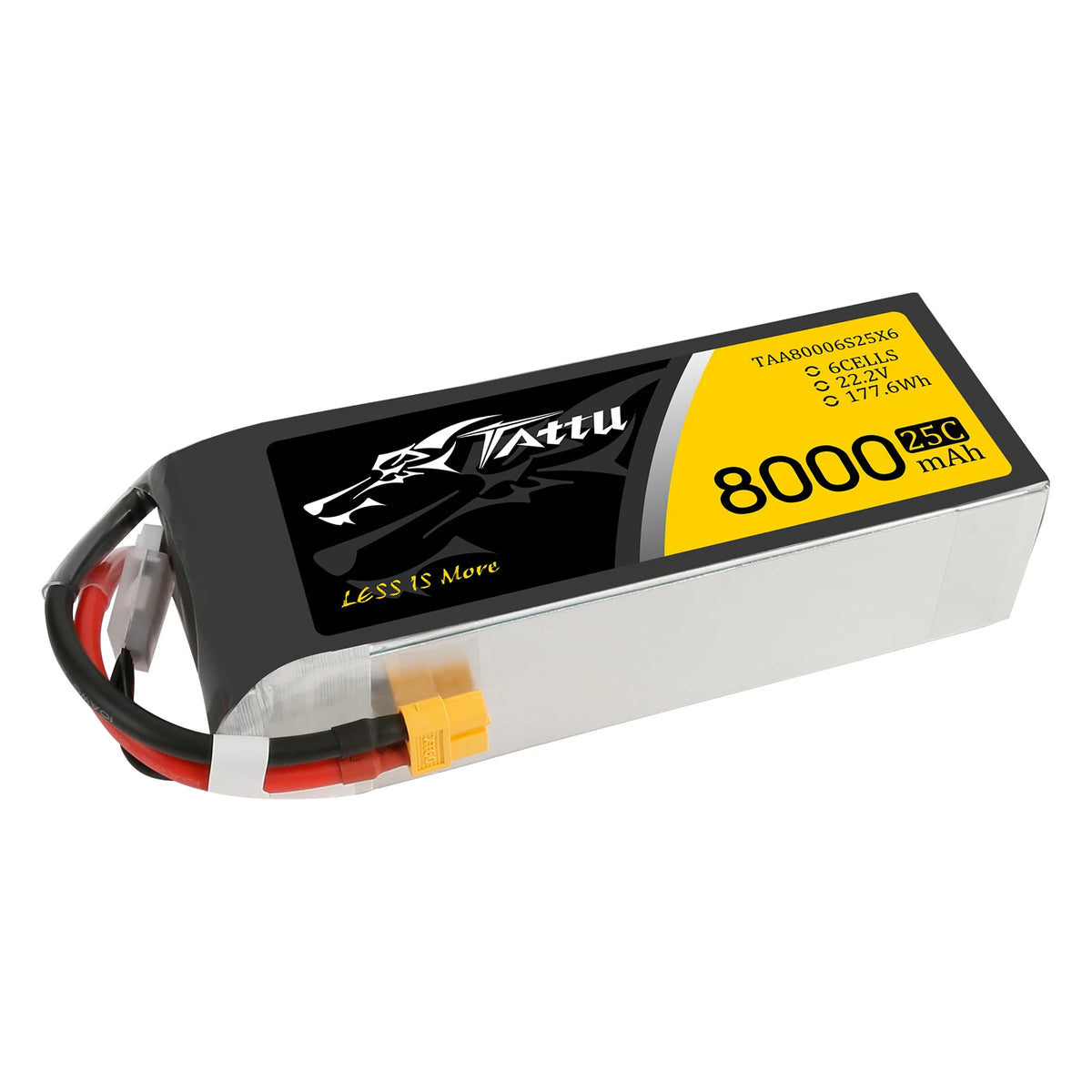 Tattu 8000mAh 6S 25C 22.2V Lipo Battery | XT60 Plug | UAV Classic