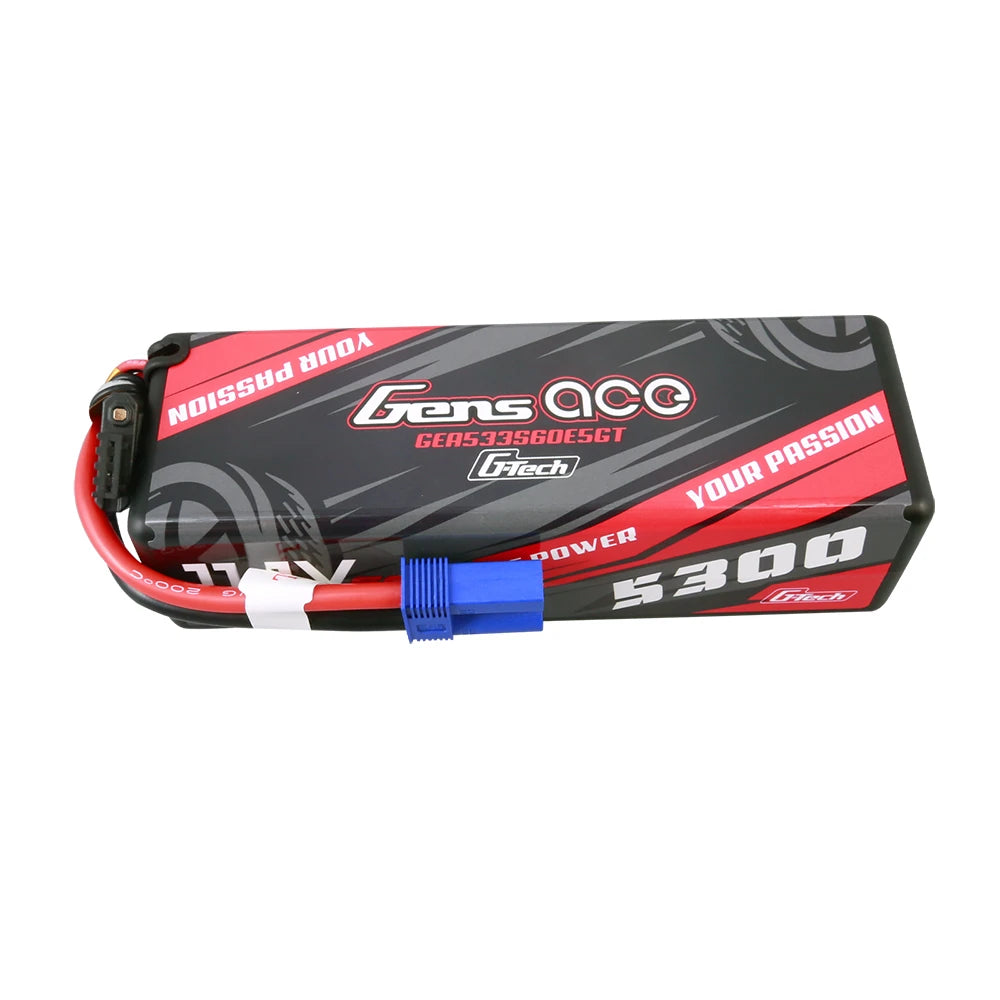 Gens ace 5300mAh 3S 60C 11.1V Lipo Battery | Hardcase | EC5 Plug | Car Classic