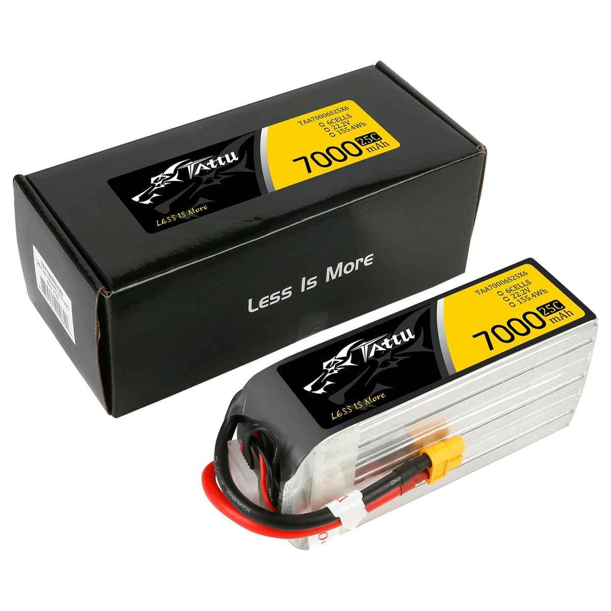 Tattu 7000mAh 6S 25C 22.2V Lipo Battery | XT60 Plug | UAV Classic