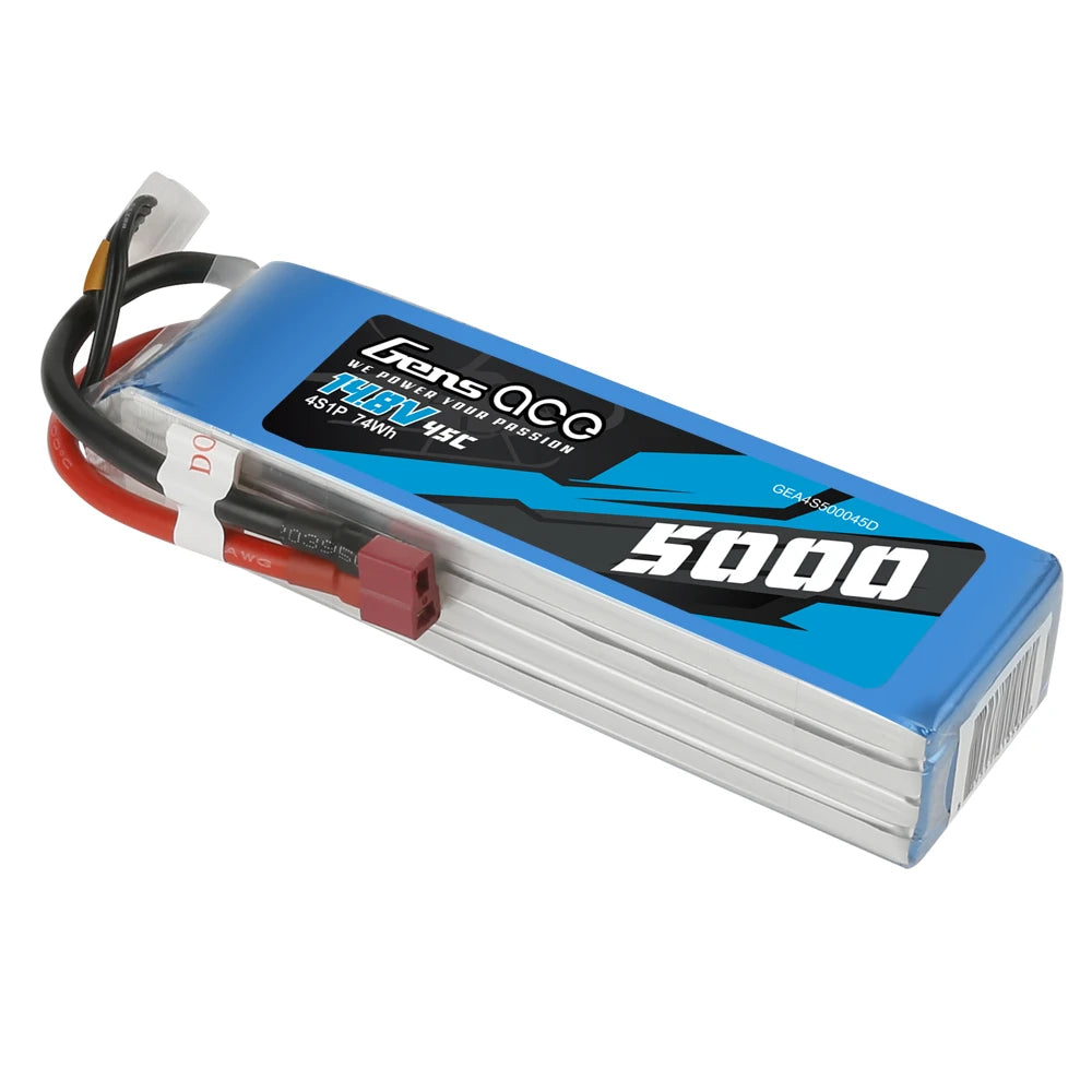 Gens ace 5000mAh 4S 45C 14.8V Lipo Battery | Deans Plug | Air Classic (Non-G-Tech)