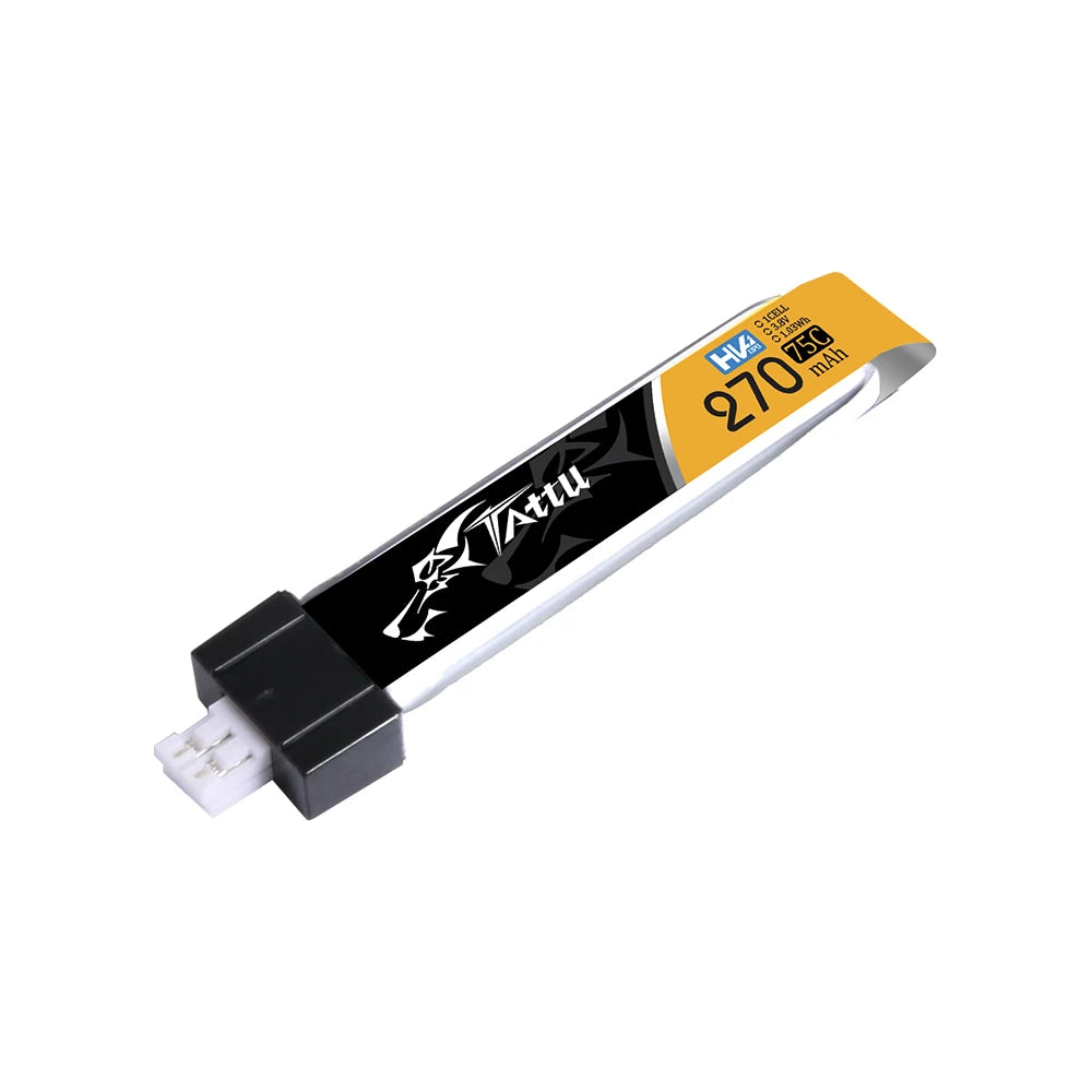 Tattu 270mAh 1S 75C 3.8V(HV) Lipo Battery | JST-PHR 2.0 Plug | FPV Classic (5pcs)
