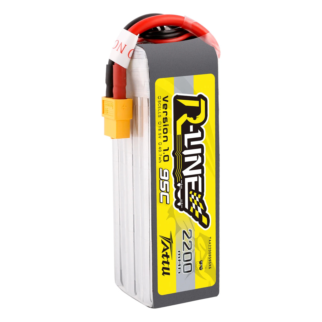 Tattu 2200mAh 5S 95C 18.5V Lipo Battery | XT60 Plug | R-Line 1.0