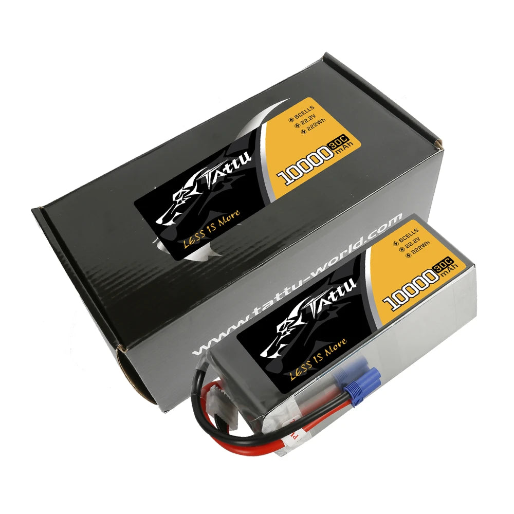 Tattu 10000mAh 6S 30C 22.2V Lipo Battery | EC5 Plug | UAV Classic