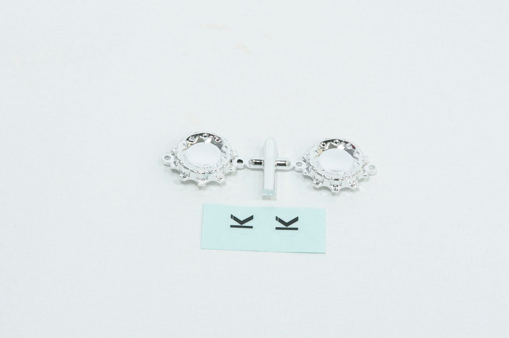 Chrome Wheel Cap, w/Decal, for KG1 Forged KD014 Trident, 2pcs