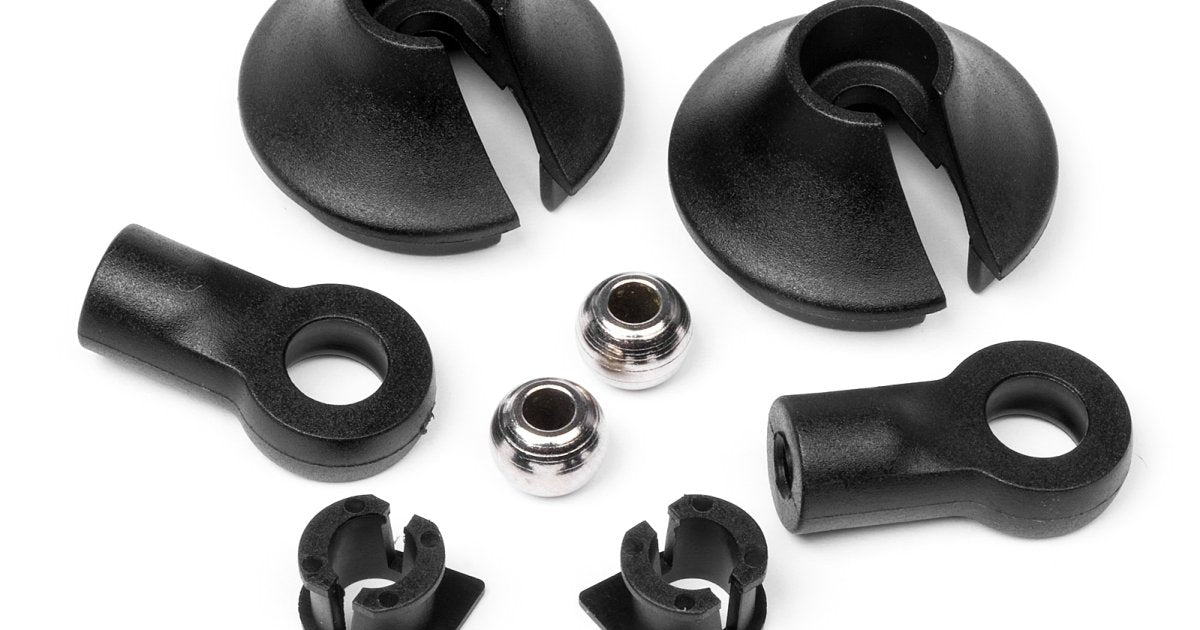 Shock End/Shock Spring Retainer Set, Vorza Flux - Model HPI67351 - HPI Racing