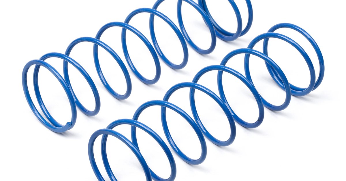Blue Big Bore Shock Springs, 76mm/63gf, (2pcs), Vorza Flux - Model HPI67455 - HPI Racing