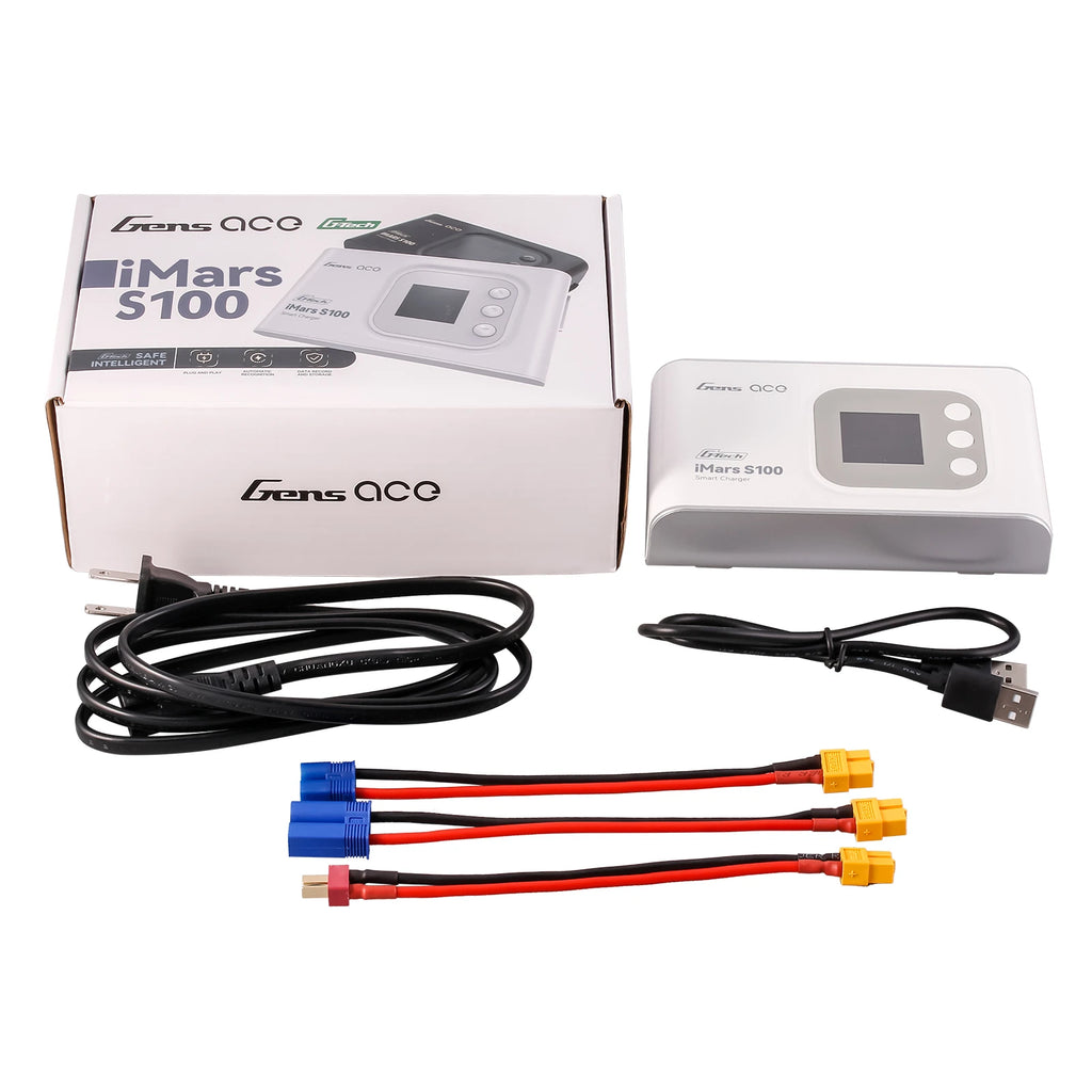 Gens ace iMars S100 Smart Charger | AC 100W | 10A | 2-6S | White