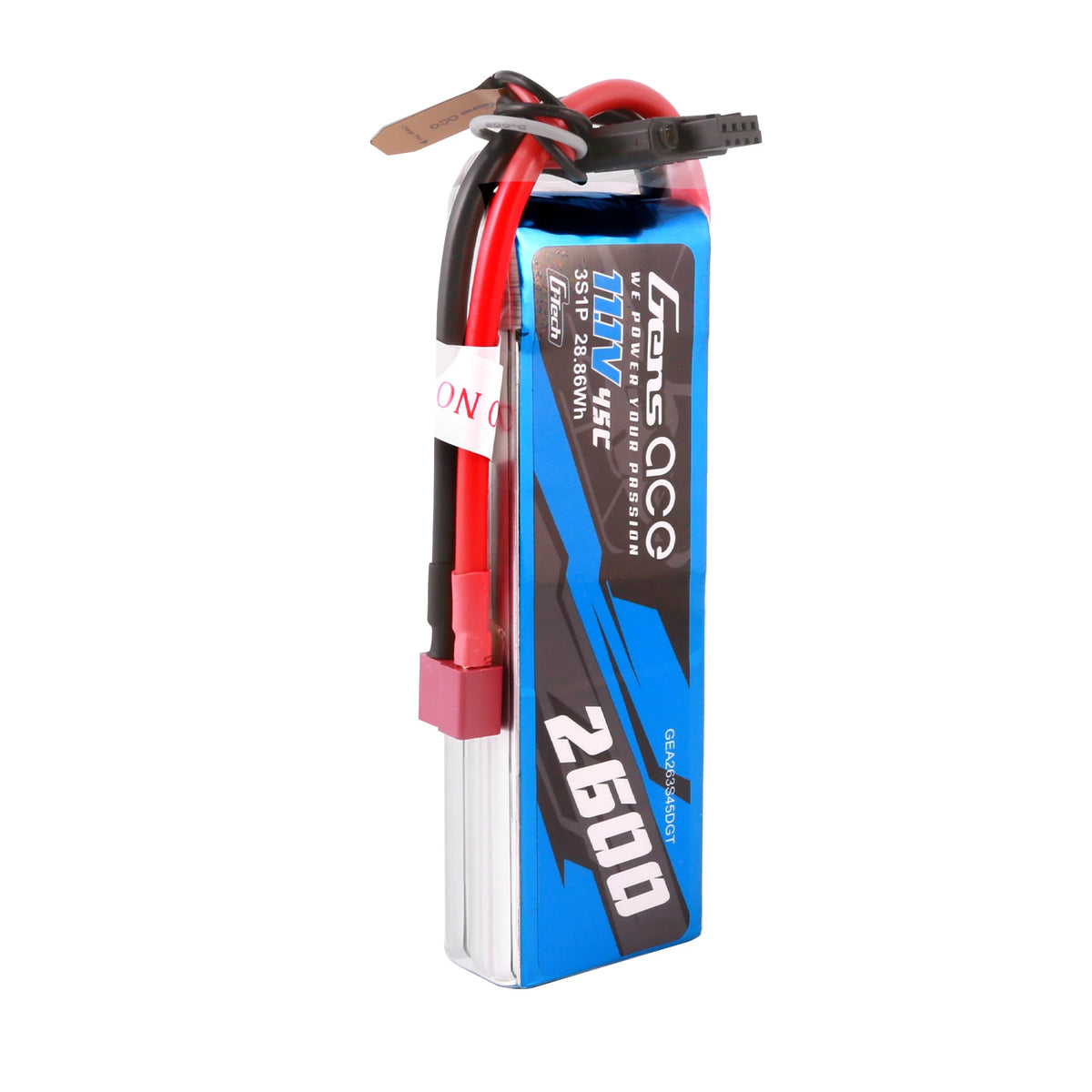 Gens ace 2600mAh 3S 45C 11.1V Lipo Battery | Deans Plug | Air Classic