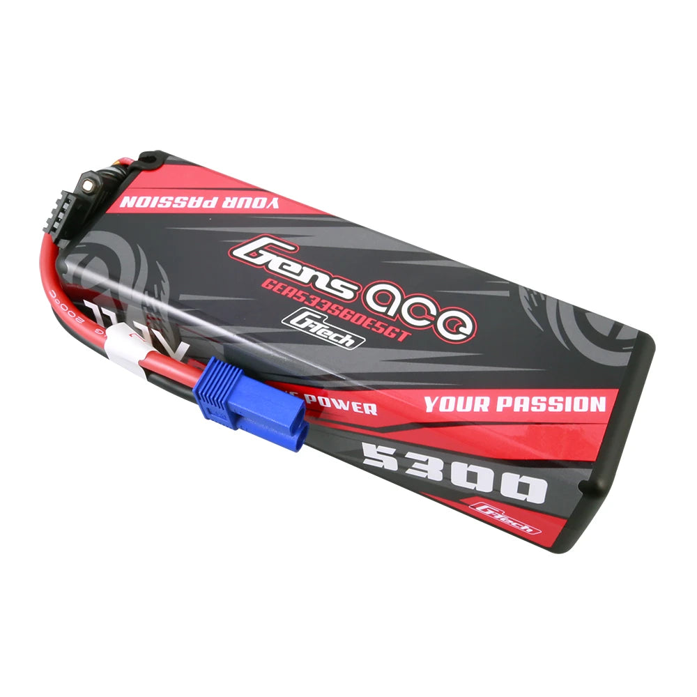Gens ace 5300mAh 3S 60C 11.1V Lipo Battery | Hardcase | EC5 Plug | Car Classic