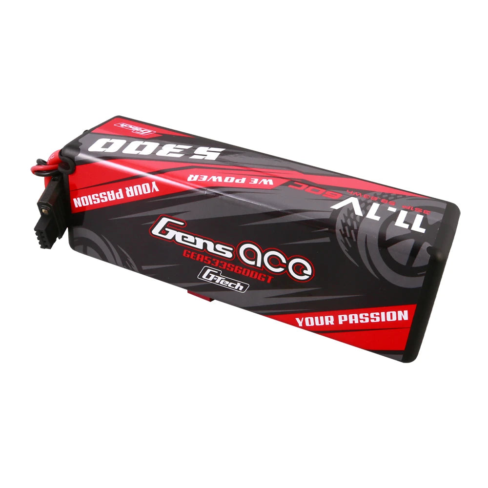 Gens ace 5300mAh 3S 60C 11.1V Lipo Battery | Hardcase | Deans Plug | Car Classic