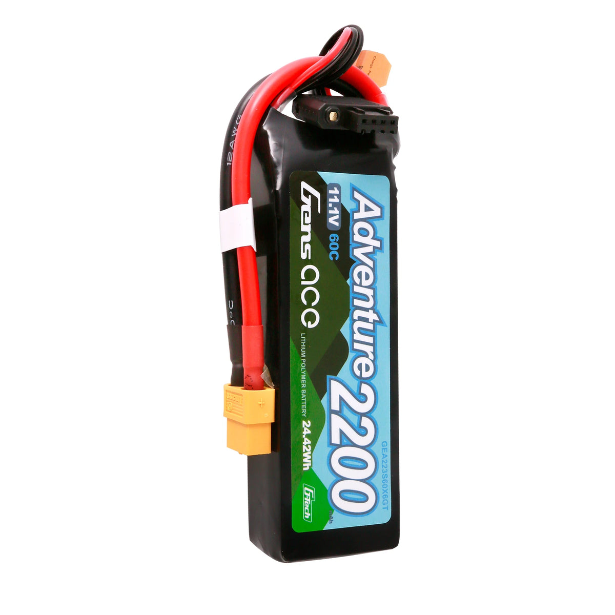 Gens ace 2200mAh 3S 60C 11.1V Lipo Battery | XT60 Plug | Adventure