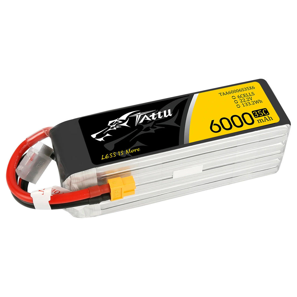 Tattu 6000mAh 6S 35C 22.2V Lipo Battery | XT60 Plug | UAV Classic