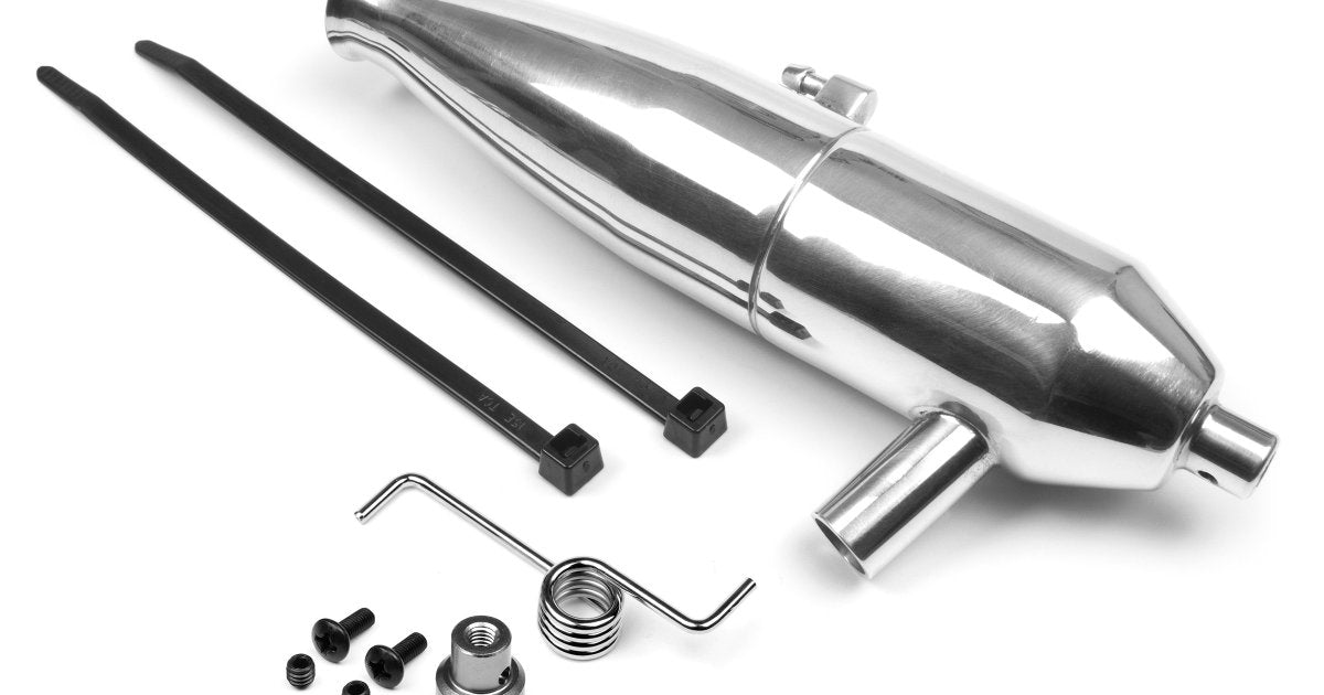 Aluminium Tuned Pipe, Polished, Savage - Model HPI86138 - HPI Racing