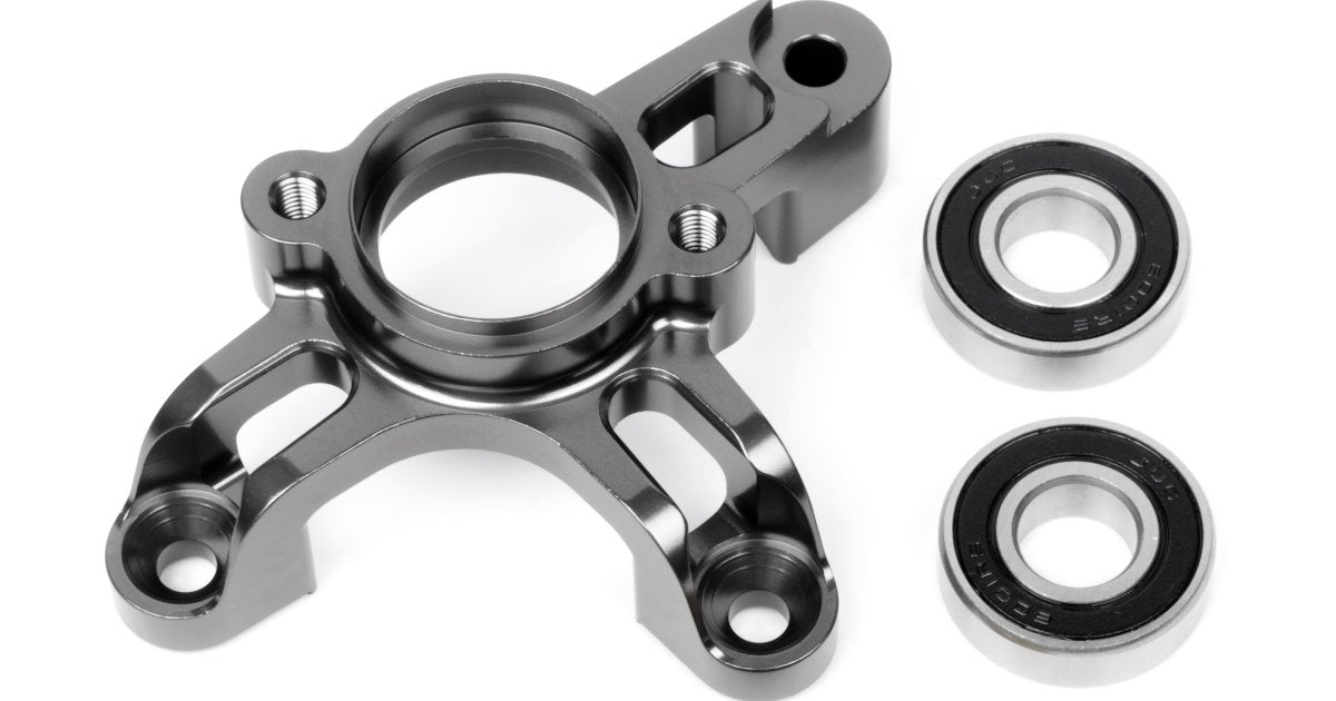 Heavy Duty Aluminum Pinion/ Clutch Mount (Gunmetal) - Model HPI86715 - HPI Racing