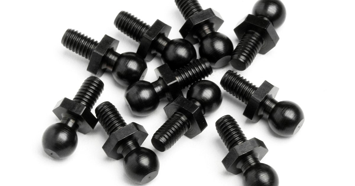Ball Stud, 4.8X12mm, (10pcs), Sport 3, RS4, Jumpshot, Savage, WR8 - Model HPI86896 - HPI Racing