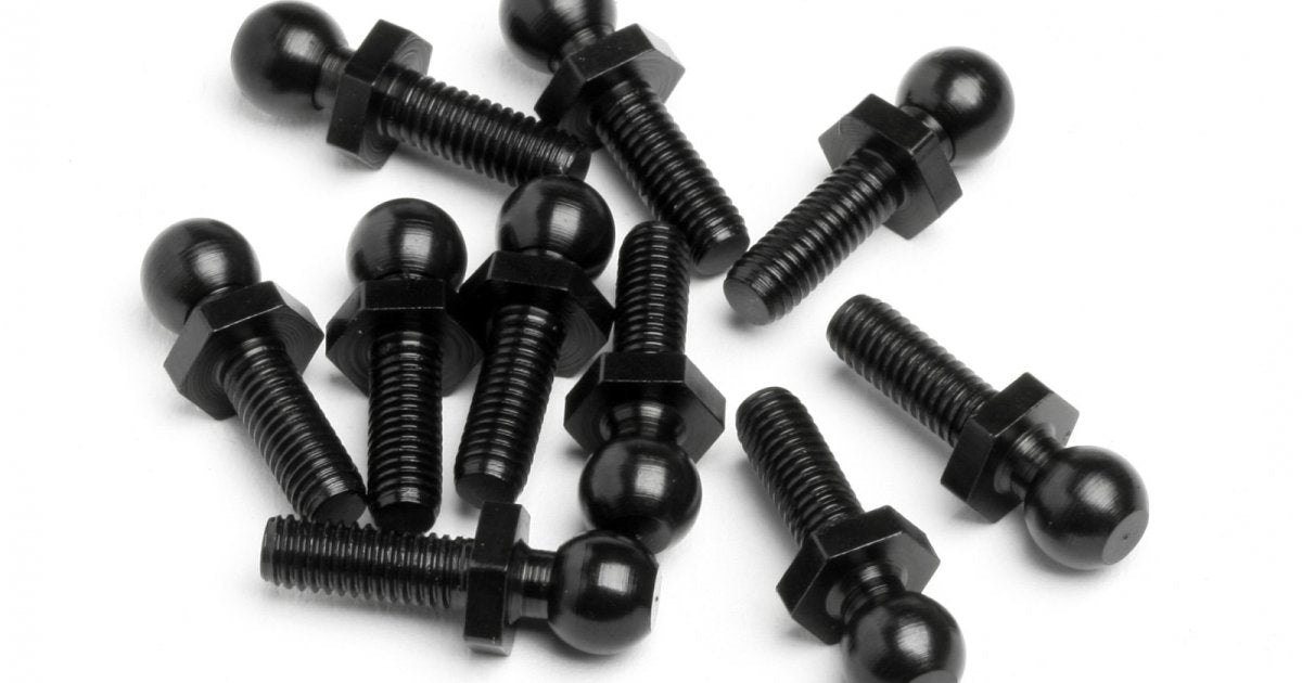 Ball Stud, 4.8X15mm, (10pcs), RS4, Sport 3 - Model HPI86897 - HPI Racing