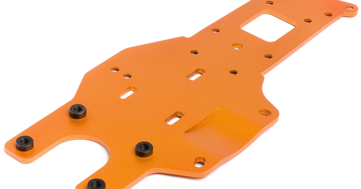 Rear Chassis Plate, Orange, Baja 5T/SS - Model HPI87482 - HPI Racing