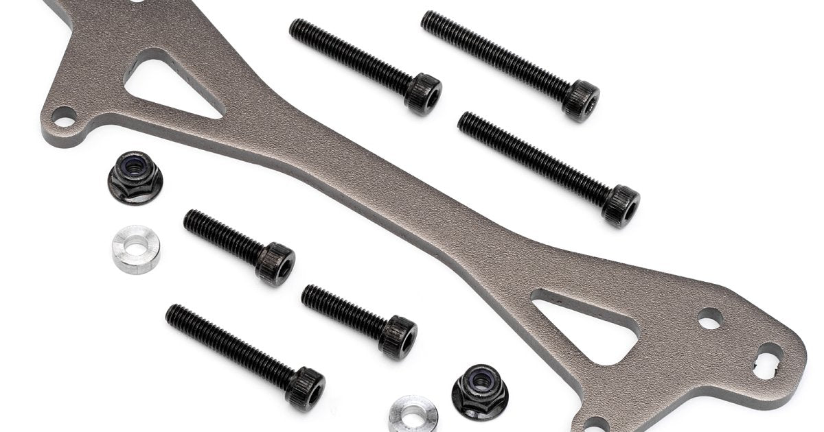 Rear Shock Mount Plate A, Gunmetal, (+12mm), Baja 5 - Model HPI87551 - HPI Racing