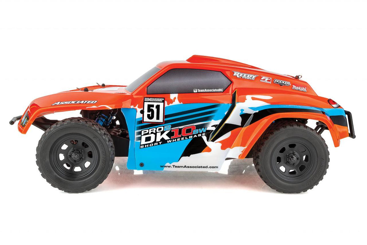 Pro2 DK10SW 1/10 Electric Dakar Buggy RTR LiPo Combo, Orange/Blue - Team Associated ASC90038C - photo 4