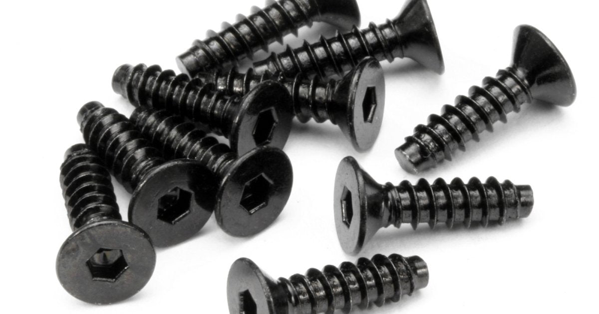 TP Flat Head Screw, M4X15mm, Hex Socket, (10pcs) - Model HPI94631 - HPI Racing