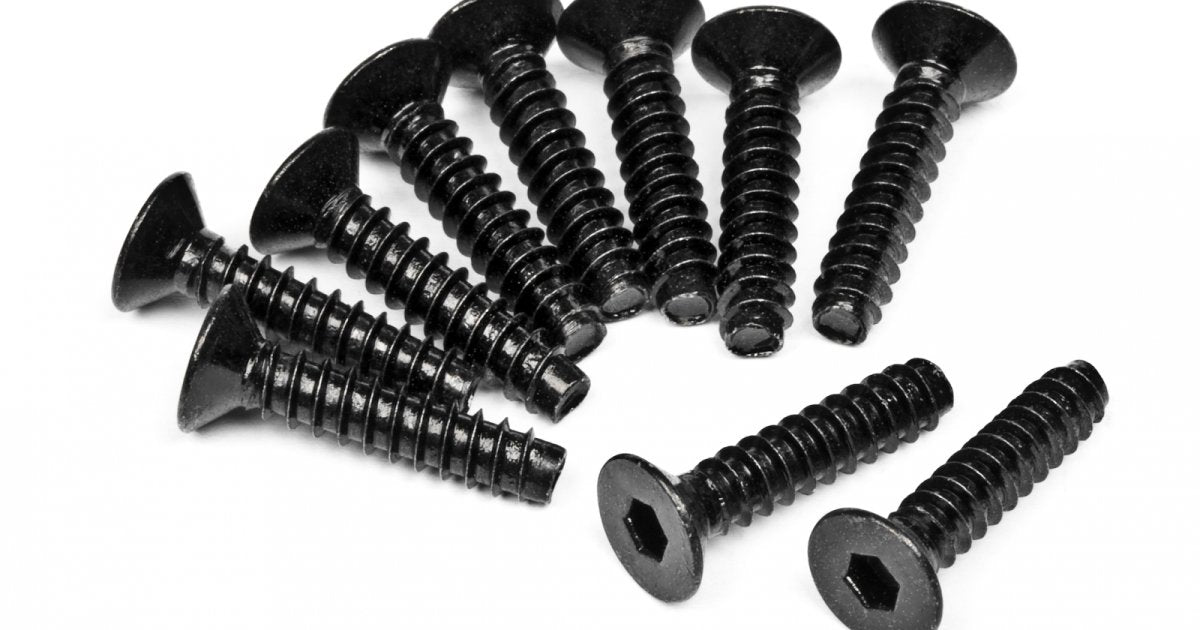 TP Flat Head Screw, M4X18mm, Hex Socket, (10pcs) - Model HPI94632 - HPI Racing
