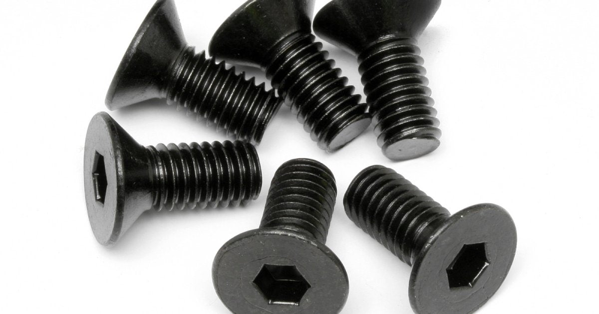 Flat Head Screw, M6X14mm, Hex Socket, (6pcs) - Model HPI94879 - HPI Racing