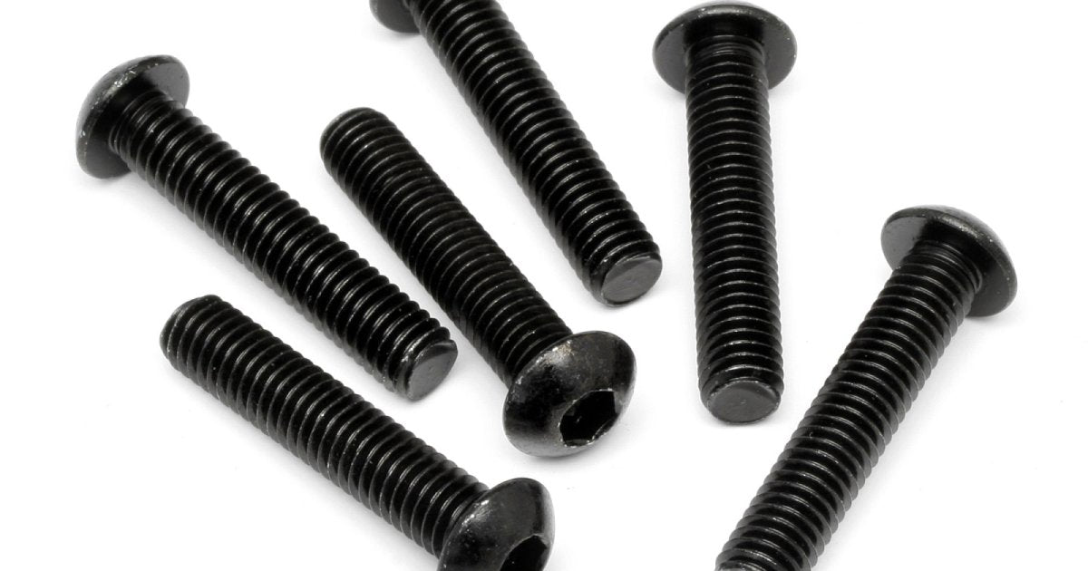 Button Head Screw, M6X30mm, Hex Socket, (6pcs) - Model HPI94910 - HPI Racing