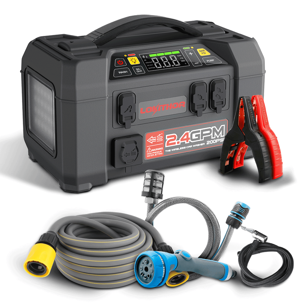AW401 Lokithor AW401 Jump Starter with Car Washer