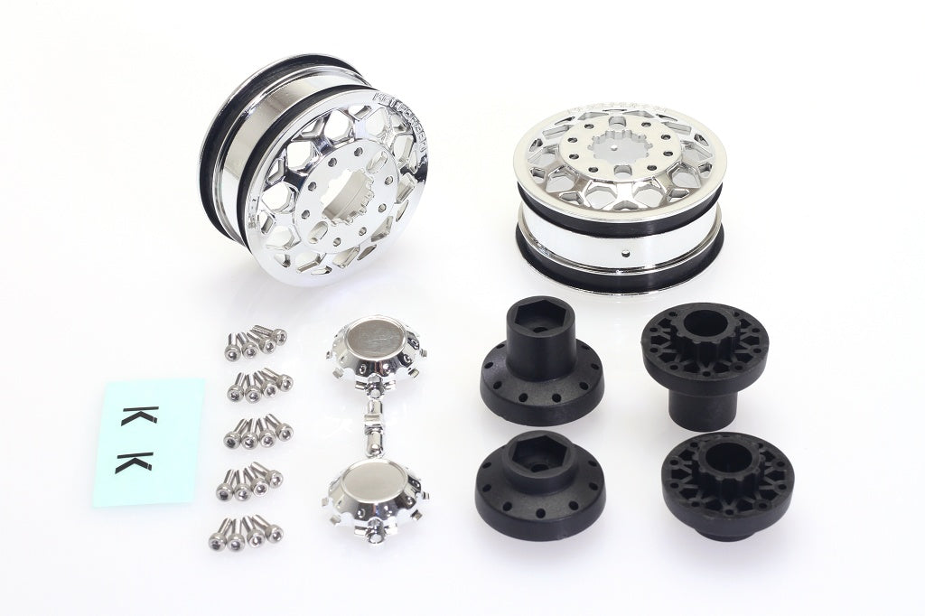 KG1 Forged KD006 Blitz Dually Wheel Chrome, 30mm Width, F or R, 2 Wheels, 2 F Hubs, 2 R Hubs, Decals