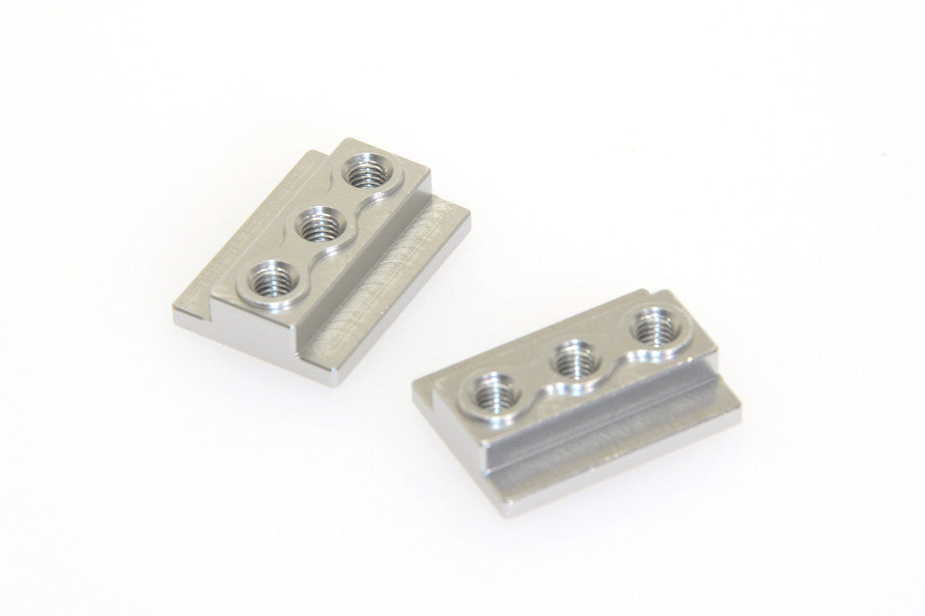 KAOS CNC Aluminum Chassis Rail Holding Block (Silver Anodized) (2pcs), DL-Series