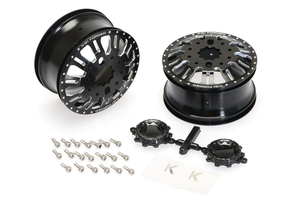 KG1 KD004 CNC Metal Front Dually Wheel (2pcs, w/Cap & Decal, Screws)