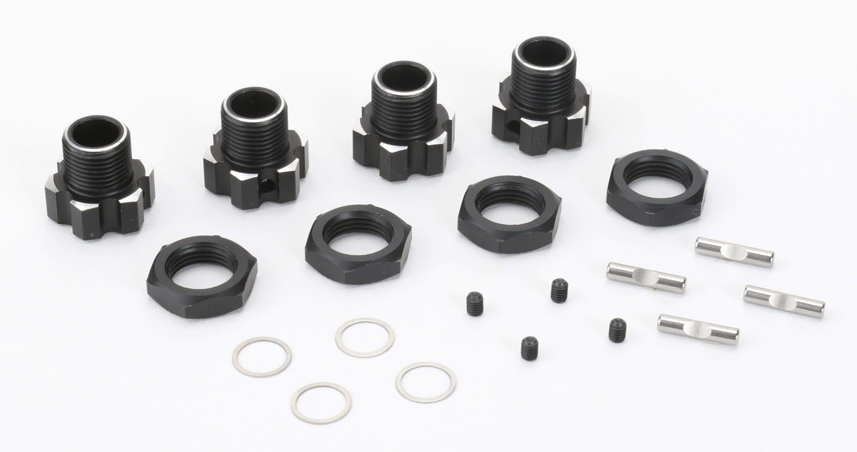 Aluminum 17mm Wheel Hex Drive with Nuts and Pins, for Colossus XT
